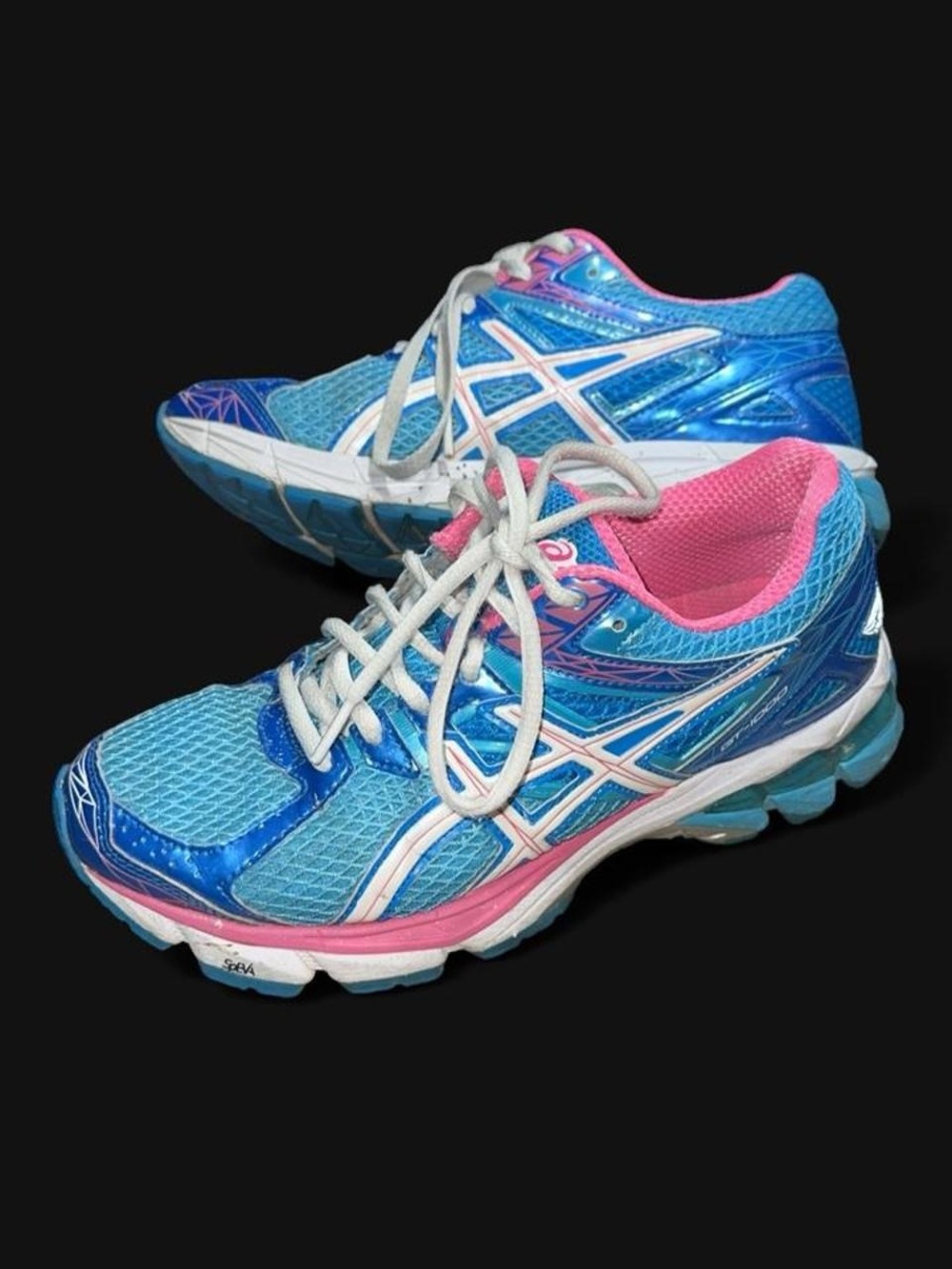 ASICS Women's Teal Blue & Pink Athletic Running Shoes